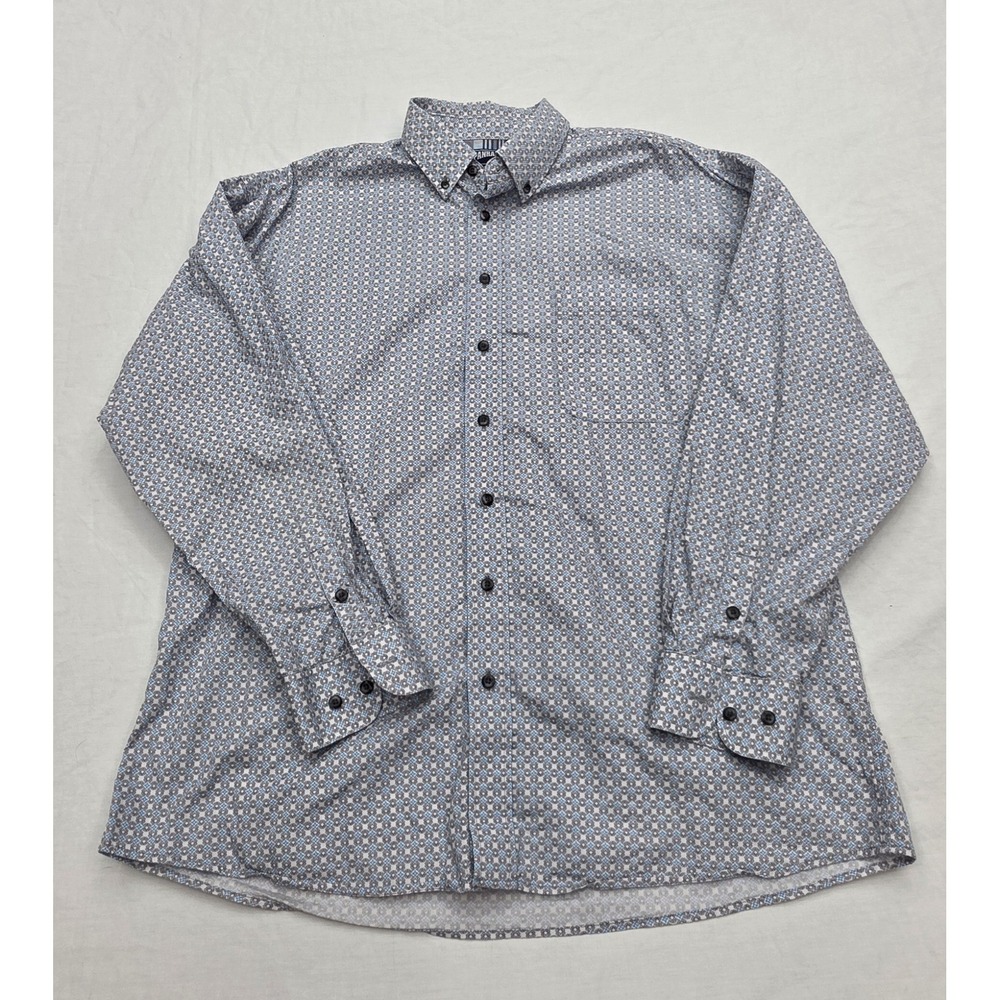 Panhandle Men's Geometric Patterned 100% Cotton Button Down Longsleeve Shirt...
